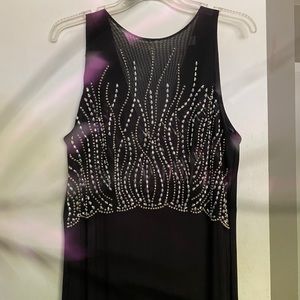 Black dress with sliver beading